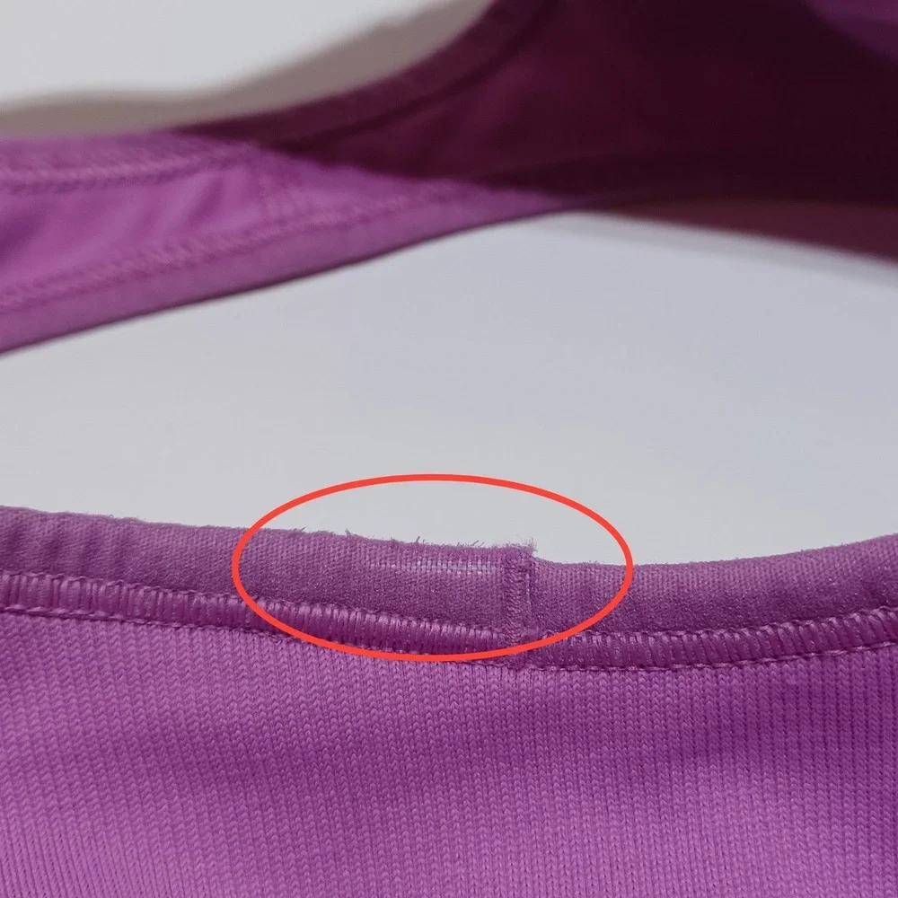 Lululemon Womens 6 Ebb to Train Racerback Sports Bra Pink Performance Sporty